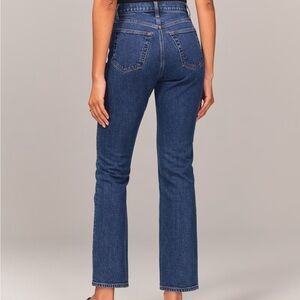 Abercrombie ultra high rise ankle straight jean